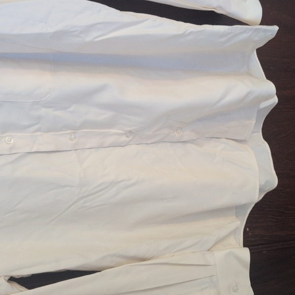 Pronto Uomo Yellow Cream Non Iron Slim Fit Long Sleeve Button Down Shirt Size 17 - Picture 4 of 6